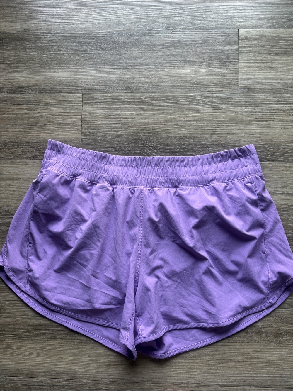 Women’s Lavender Athletic Shorts with Elastic Waistband